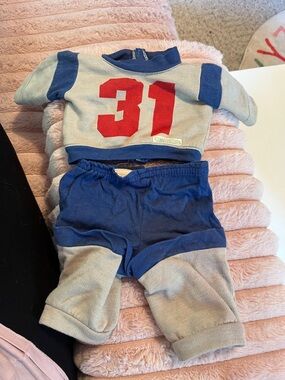 Vintage cabbage patch  Blue & Gray jogging Outfit with Red '31' Graphic